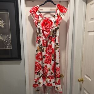 Floral Ruffle Maxi Dress